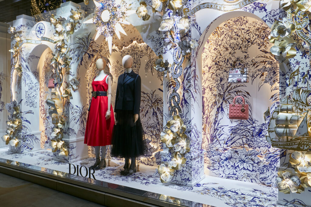 Dior Christmas window display 2013