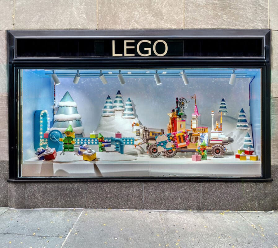 Playful elves run Assembly Theatre in LEGO Christmas window - Retail ...