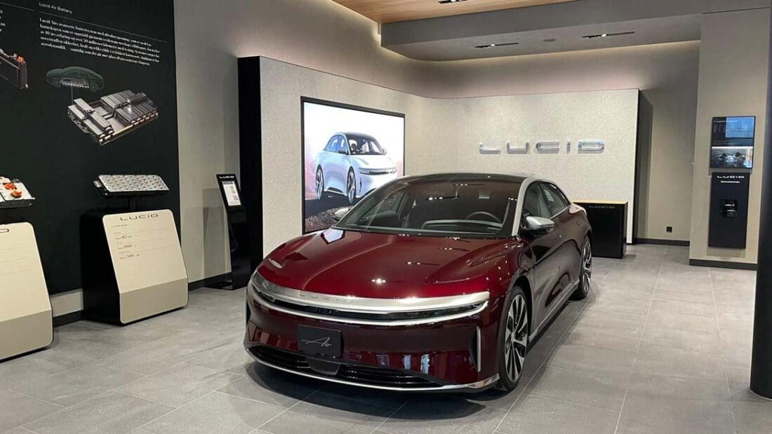 Luxury electric vehicle manufacturer Lucid Motors opens first