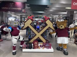 West Ham United launches festive pop-up shop at John Lewis, Westfield Stratford City